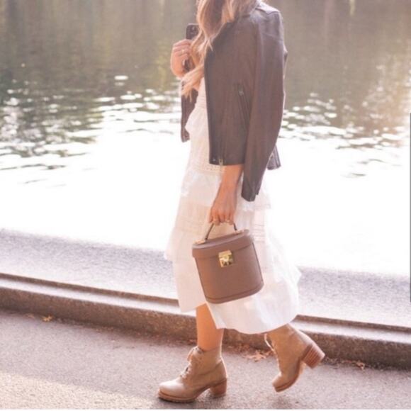 Frye Tan Lace Up Boots - Picture 11 of 12